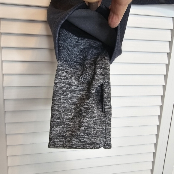 SWEATY BETTY Zip Up Crop Scuba Jacket Grey Women Medium Thumbhole Sleeves Pocket - Picture 6 of 11